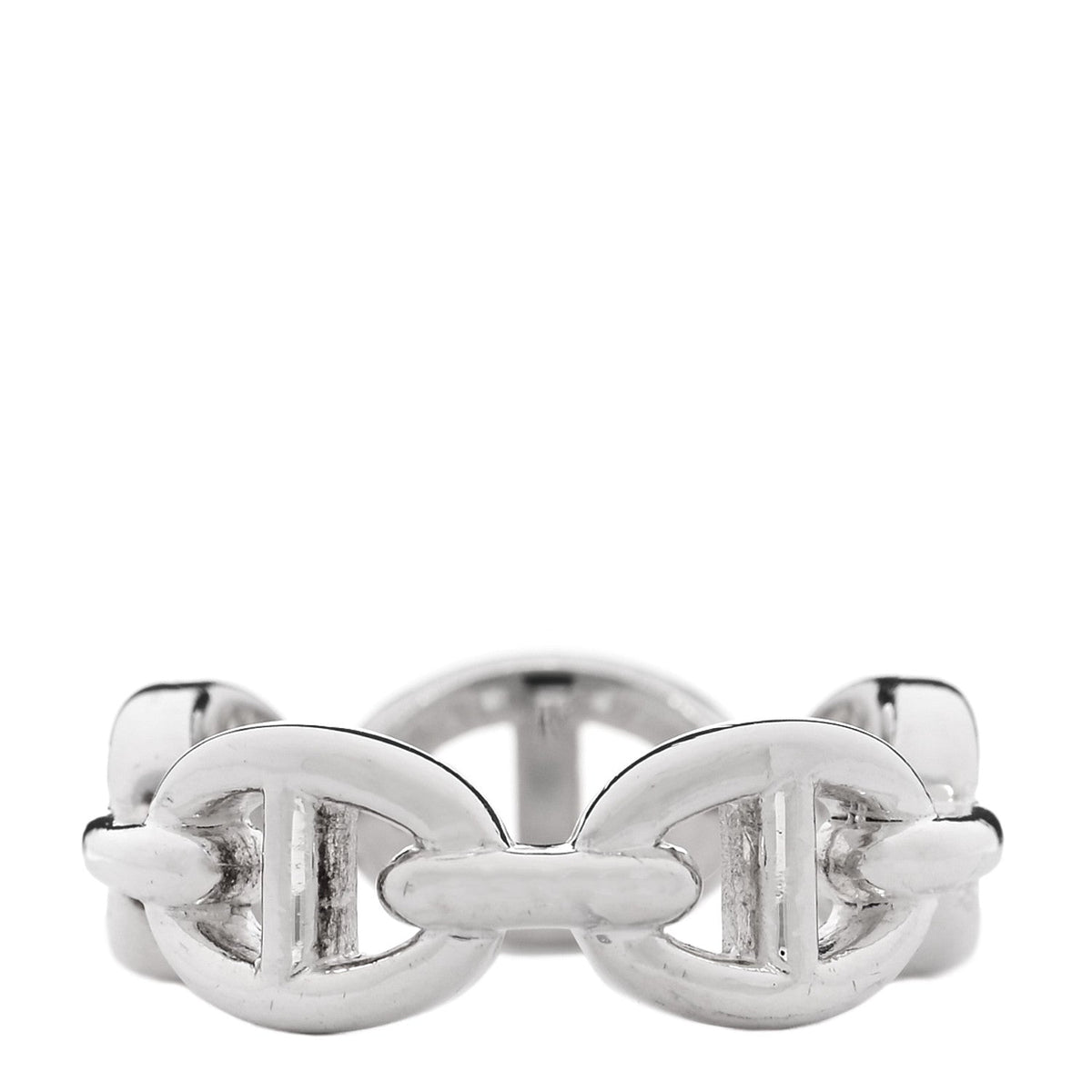 Sterling Silver PM Chaine d'Ancre Enchainee Band Ring 52 6