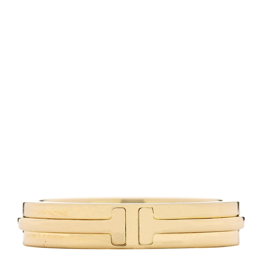 18K Yellow Gold T Two Narrow Ring 58 8.5