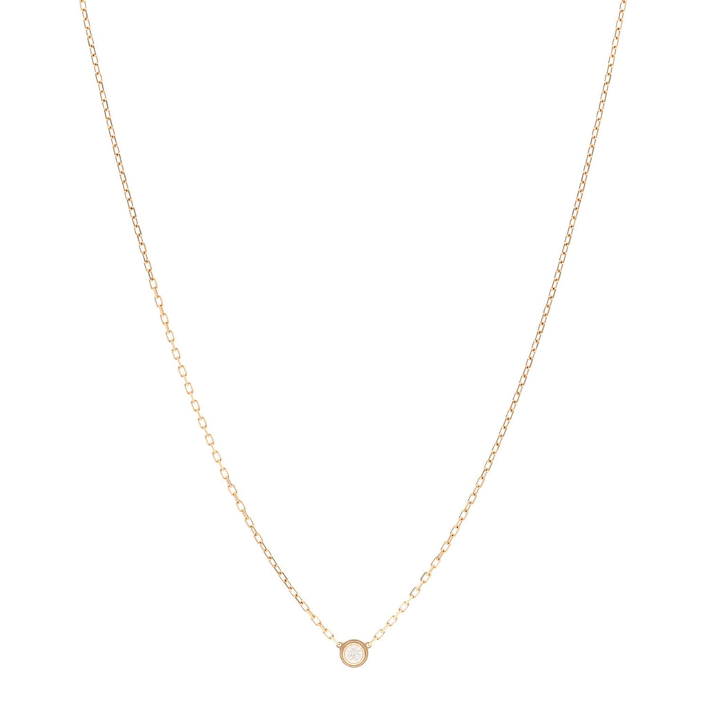 18K Pink Gold Diamond SM D'Amour Pendant Necklace