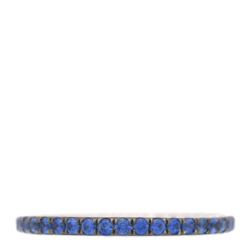 Platinum Blue Sapphire 1.85mm Eden Eternity Band Ring 52 6