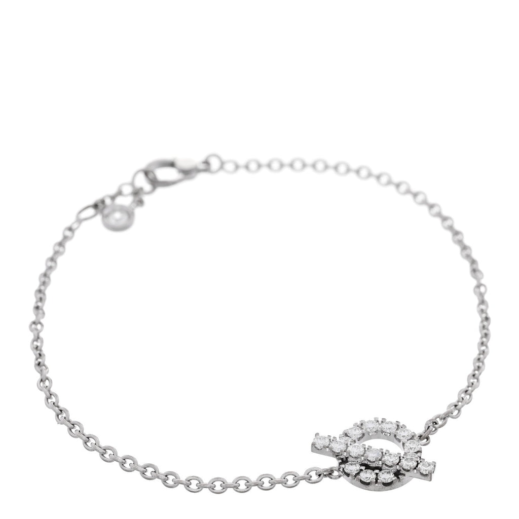 18K White Gold Diamond Finesse Bracelet LG