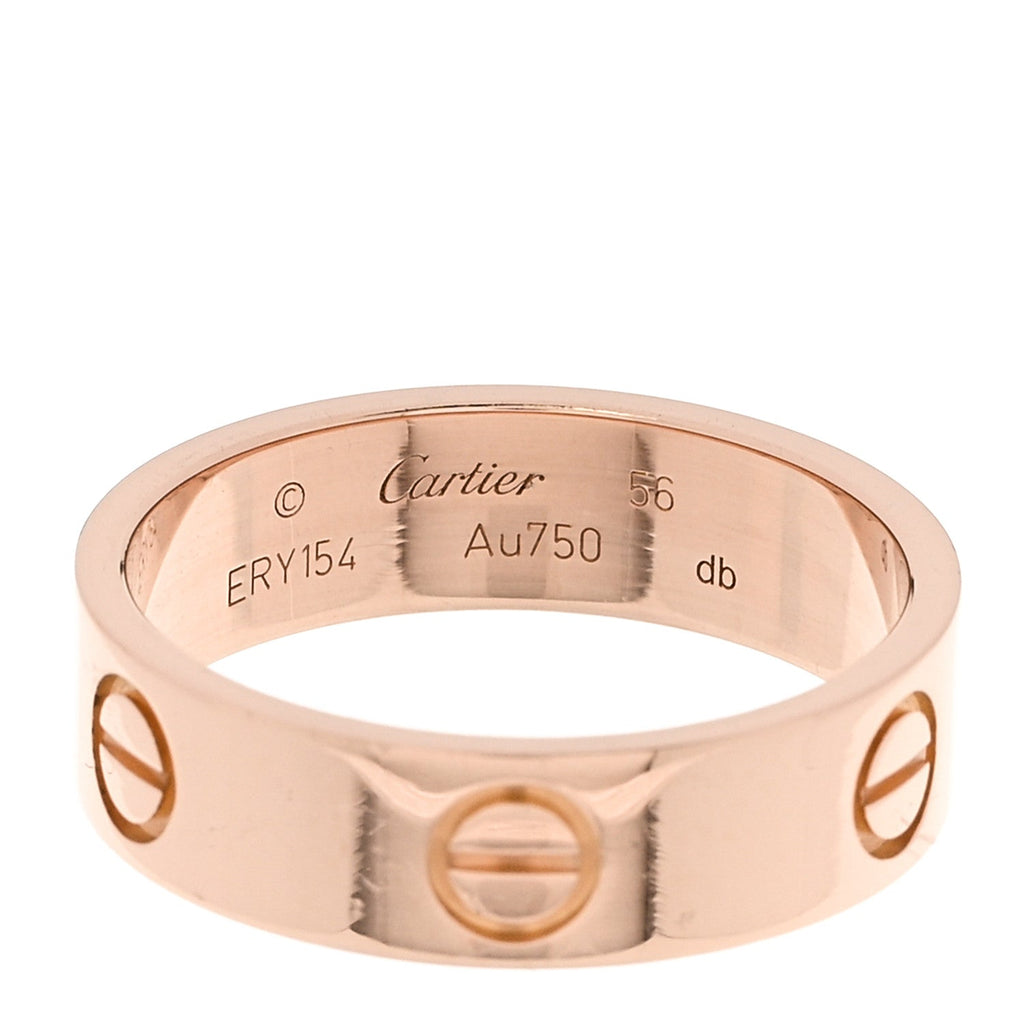 18K Pink Gold 5.5mm LOVE Ring 56 7.75