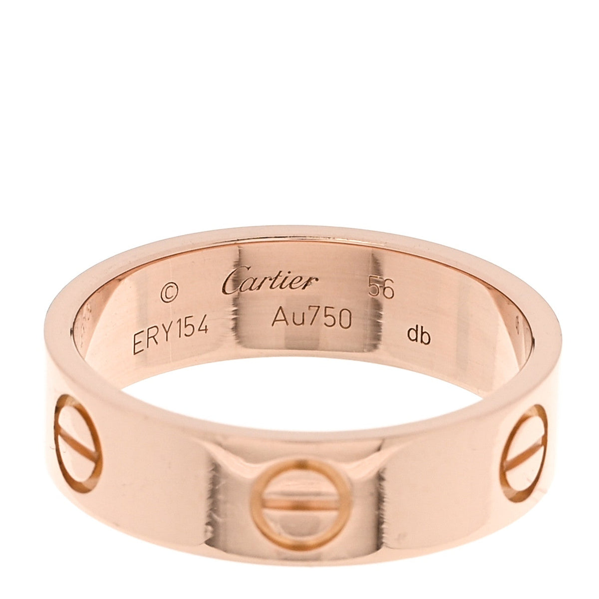 18K Pink Gold 5.5mm LOVE Ring 56 7.75