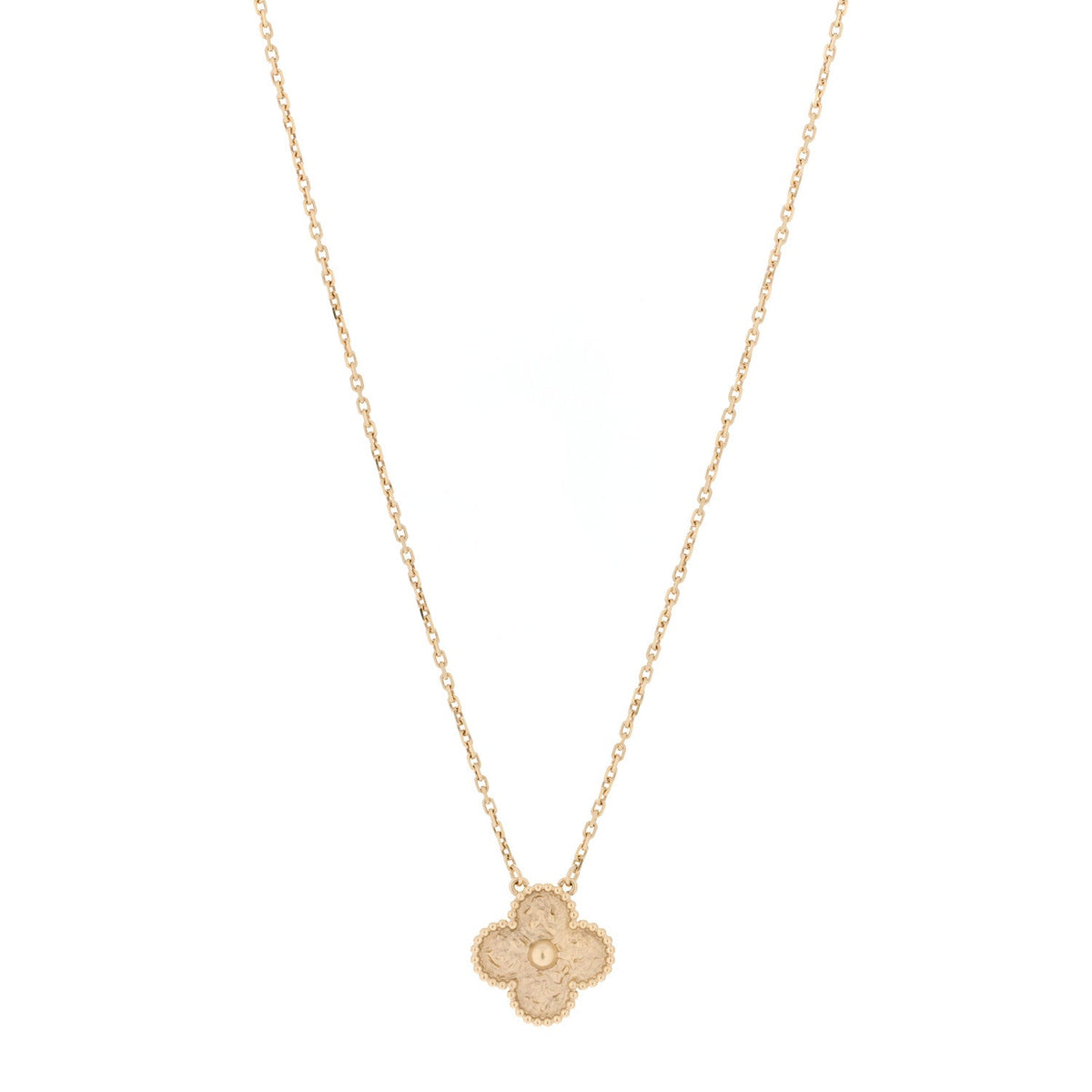 18K Yellow Gold Vintage Alhambra Pendant Necklace