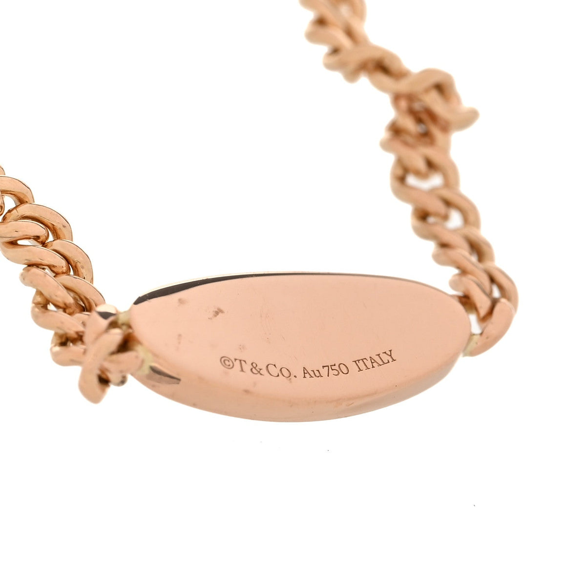 18K Rose Gold Diamond Return To Tiffany Oval ID Bracelet