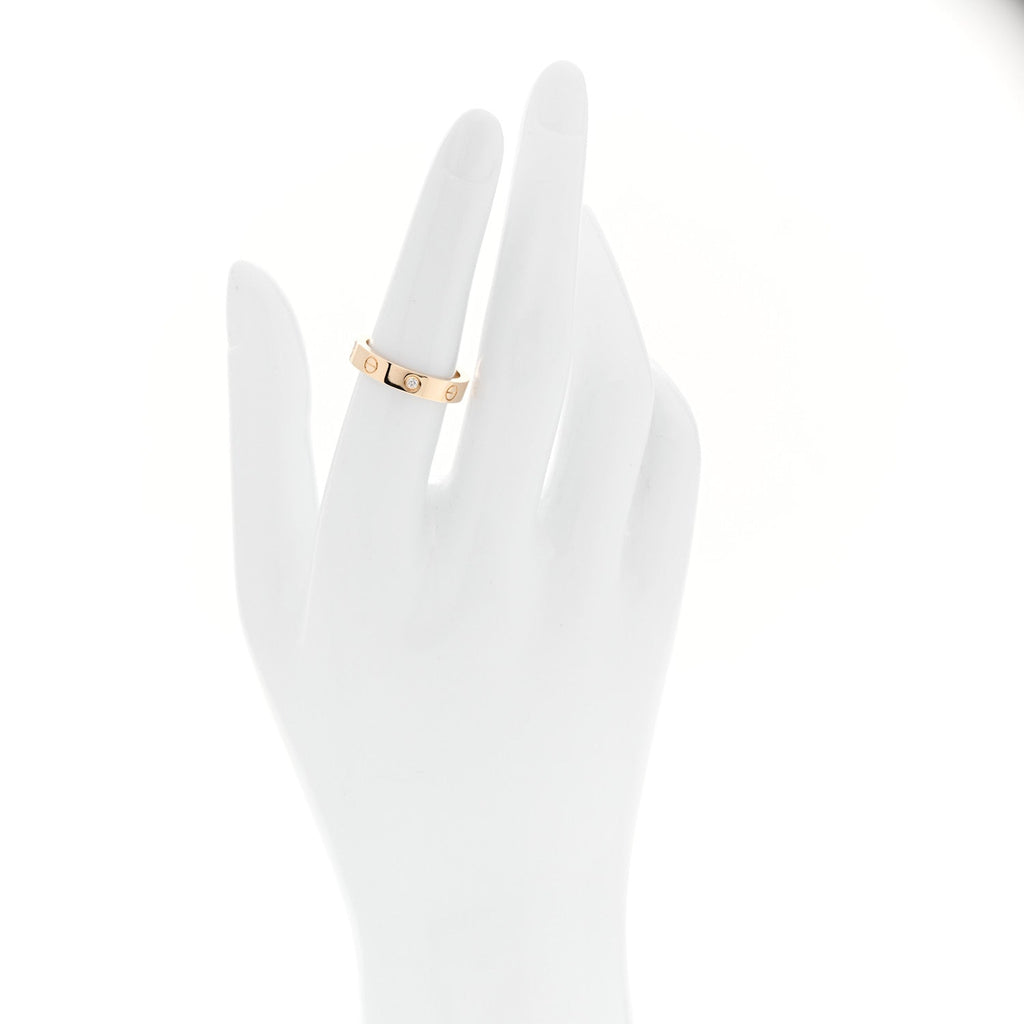 18K Yellow Gold Diamond 4mm LOVE Wedding Band Ring 53 6.25