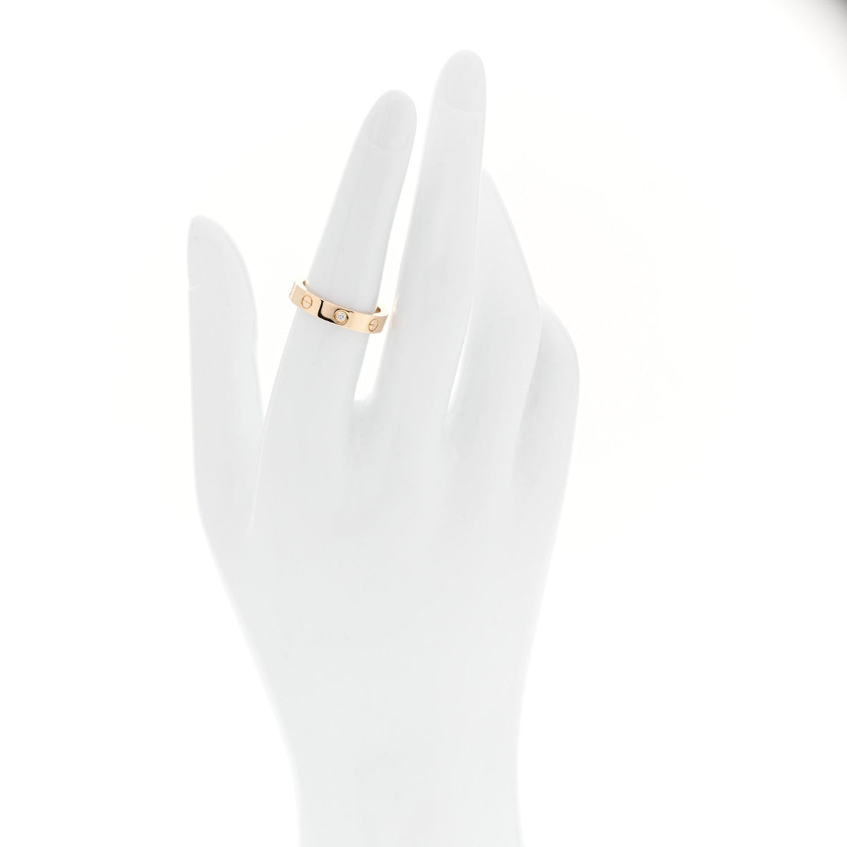 18K Yellow Gold Diamond 4mm LOVE Wedding Band Ring 53 6.25