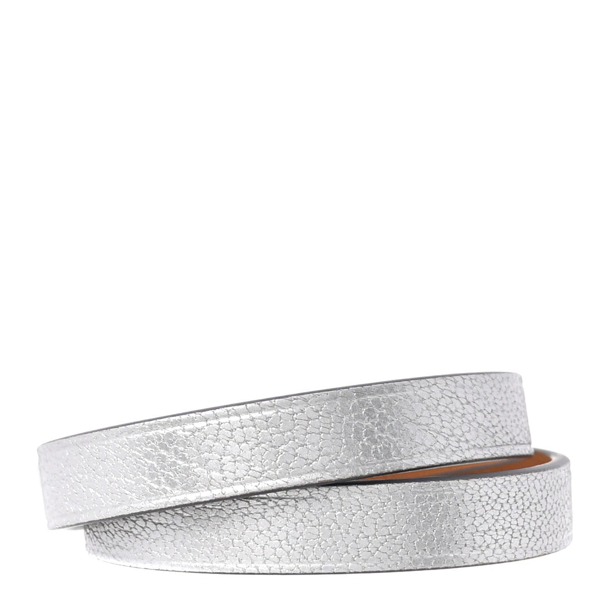 Metallic Chevre Chamkilight Double Tour Bracelet T2 Argent