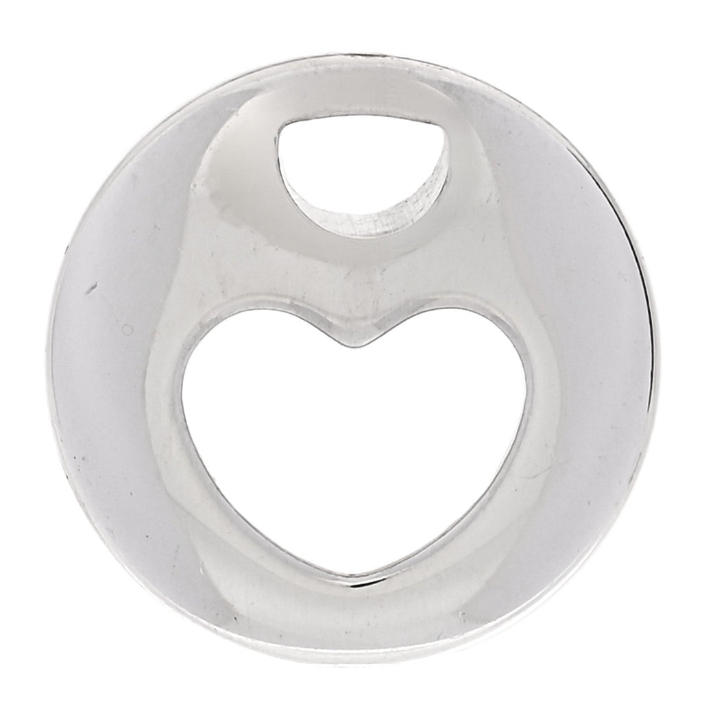 Sterling Silver Stencil Heart Pendant