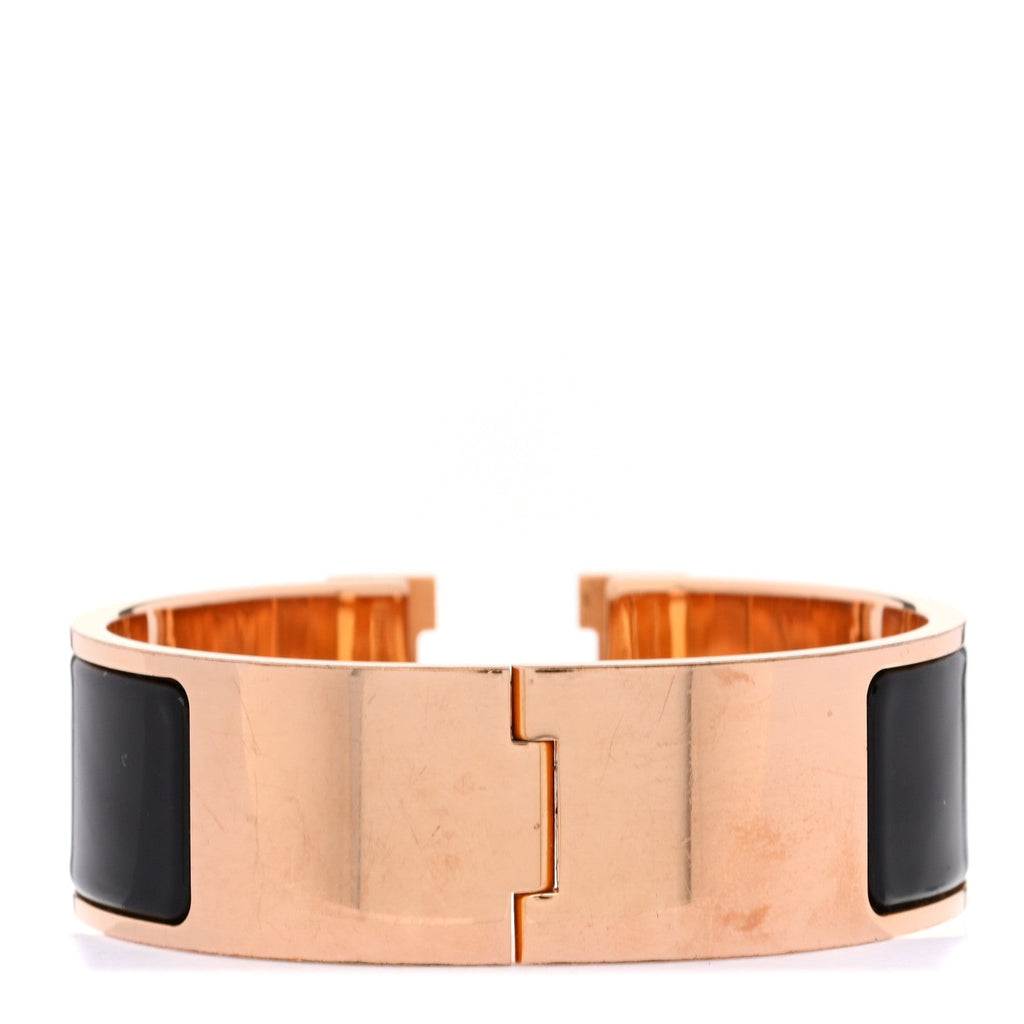 Enamel Wide Clic Clac H Bracelet PM Black