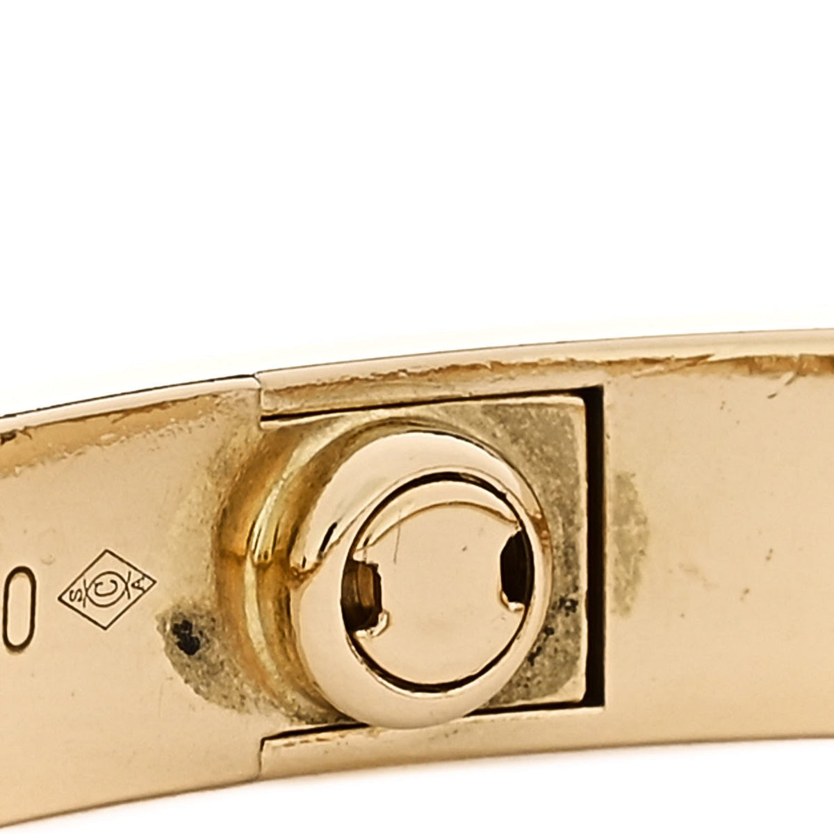 18K Yellow Gold 10 Diamond LOVE Bracelet 16