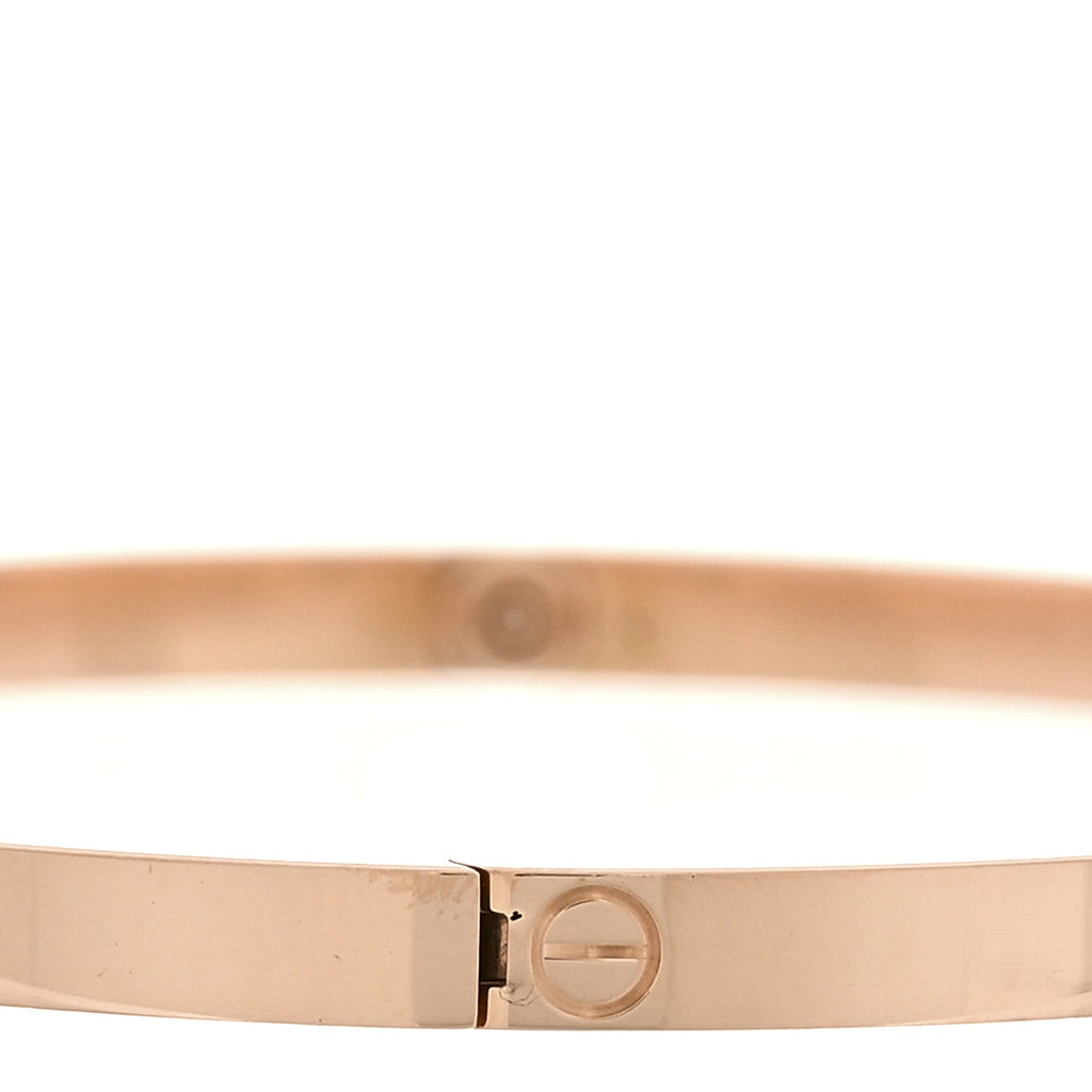 18K Pink Gold 6 Diamond Small LOVE Bracelet 18