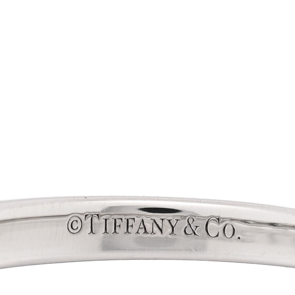 Platinum Diamond 3mm Tiffany Forever Half Circle Band Ring 49 5