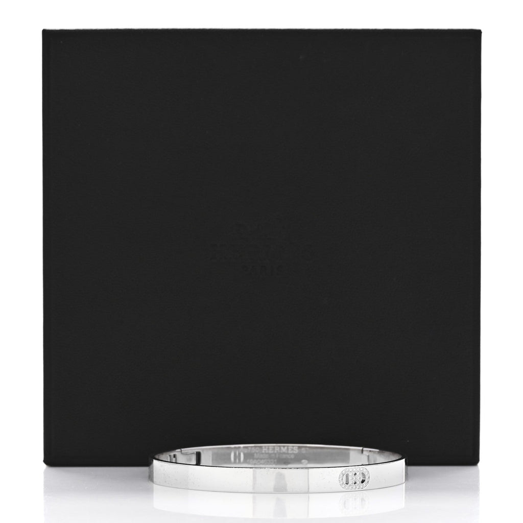 18K White Gold Diamond PM H D'Ancre Bracelet ST