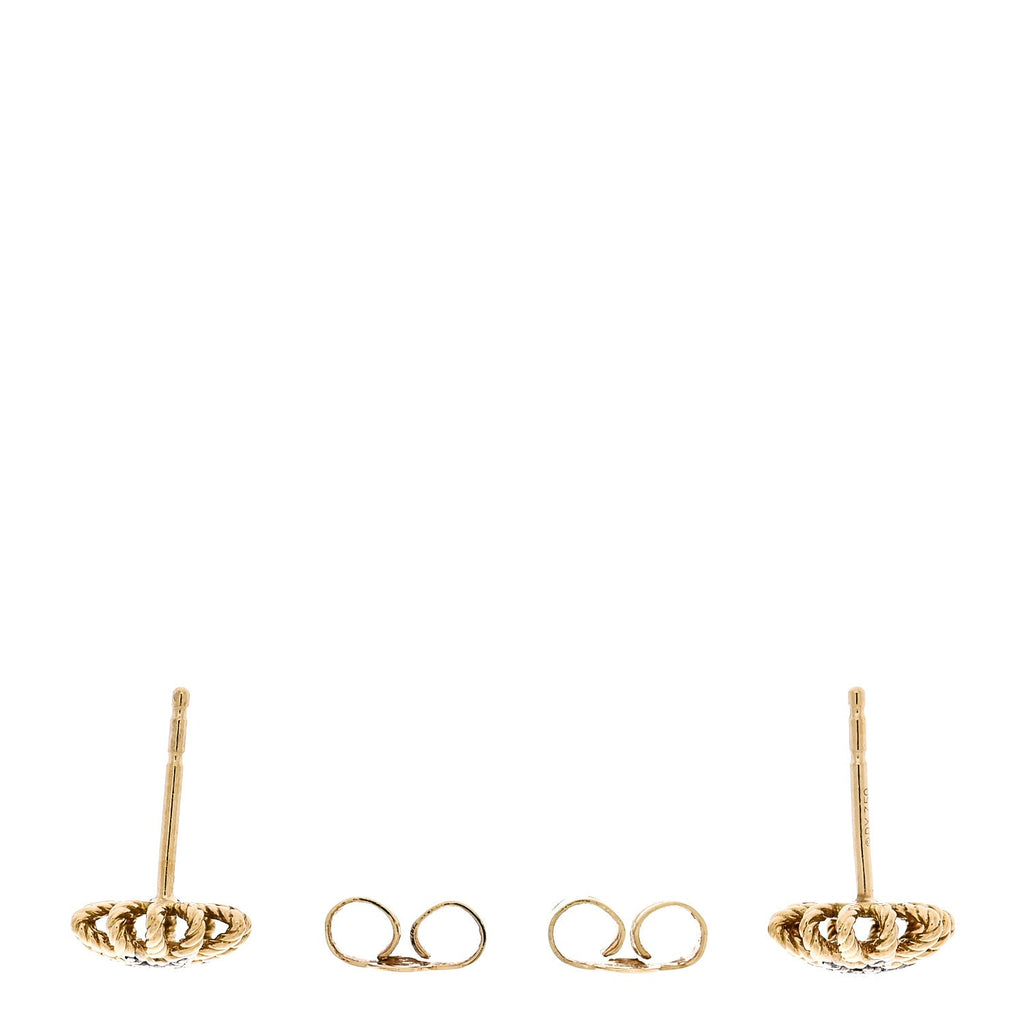 18K Yellow Gold Diamond 10mm Starburst Earrings