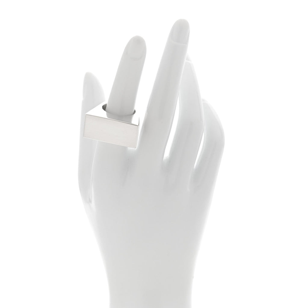 Sterling Silver Out of Retirement Rectangle Ring 53 6.25