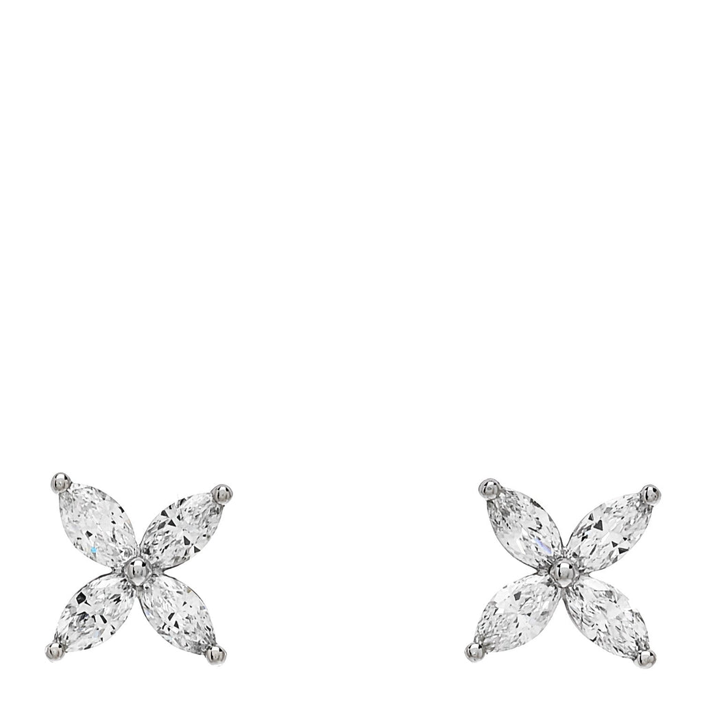 Platinum Diamond .64ct Small Victoria Earrings
