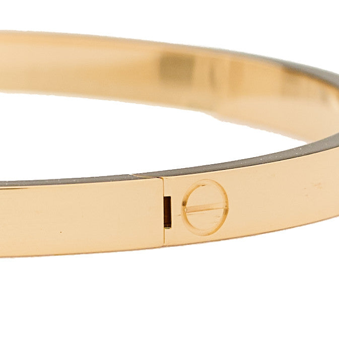 18K Yellow Gold 6 Diamond Small LOVE Bracelet 16