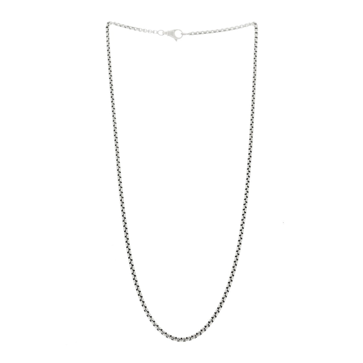 Sterling Silver 2.7mm Box Chain Necklace 20"