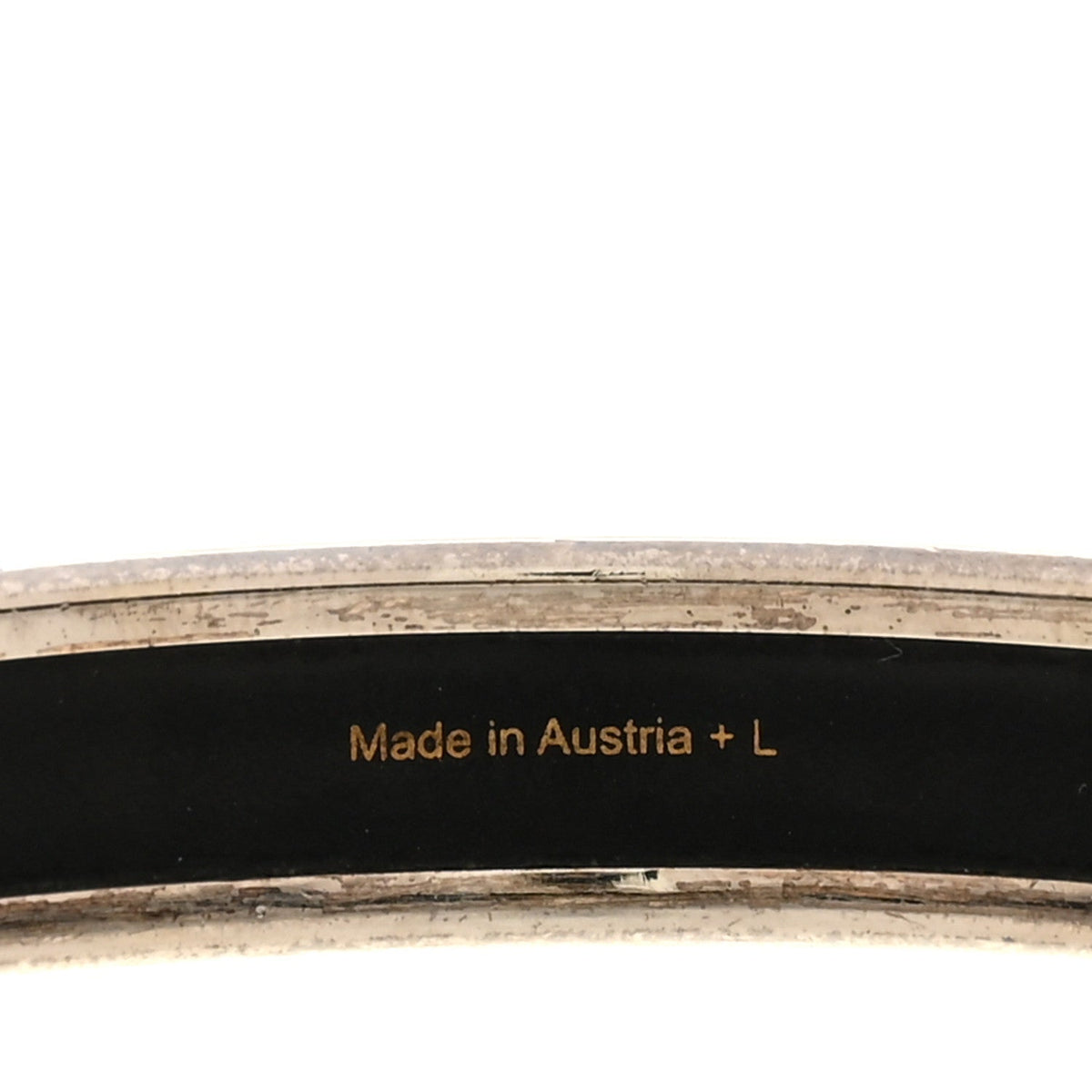 Enamel Printed Narrow Caleche Bracelet 70 Black