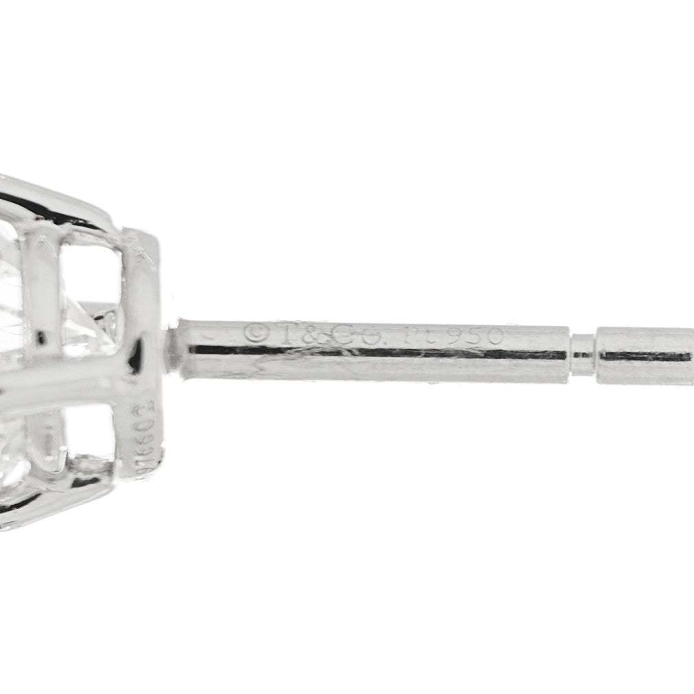Platinum Diamond .90ctw Round Solitaire Earrings
