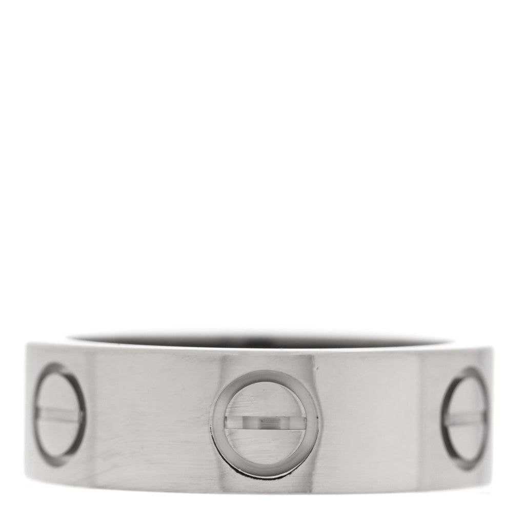 18K White Gold 5.5mm LOVE Ring 48 4.5