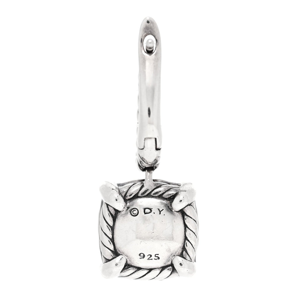 Sterling Silver Diamond 10mm Chatelaine Drop Earrings
