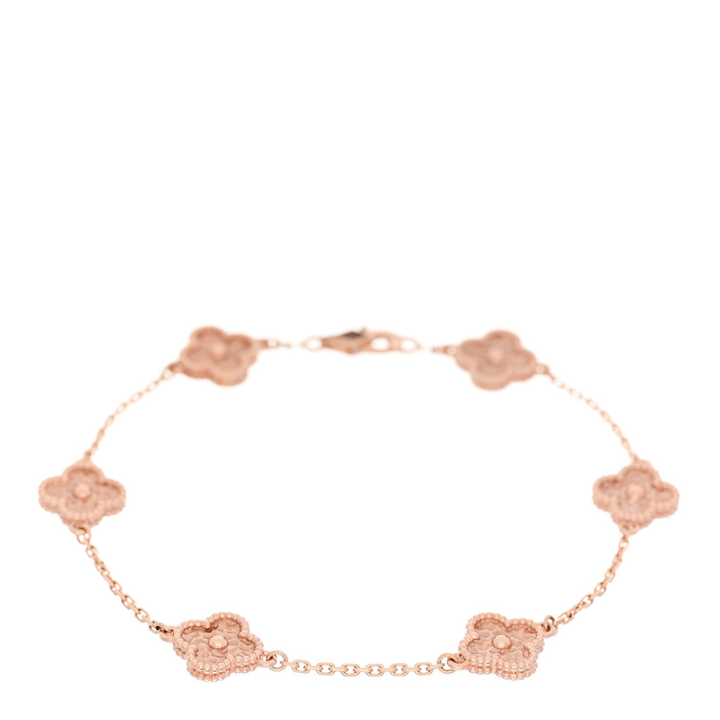 18K Rose Gold 6 Motifs Sweet Alhambra Bracelet