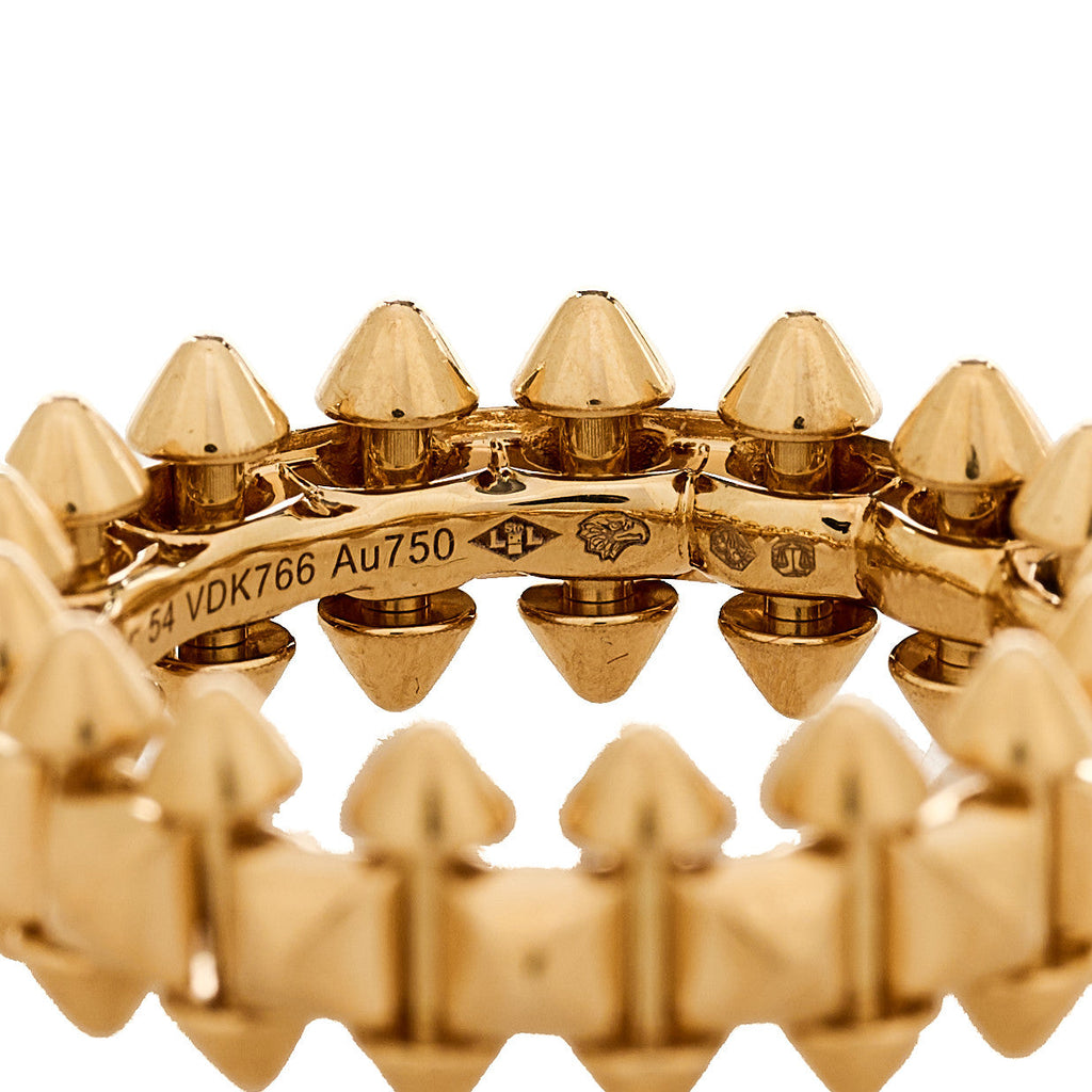 18K Pink Gold MM Clash De Cartier Ring 54 7