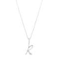 Sterling Silver Elsa Peretti Letter K Pendant Necklace