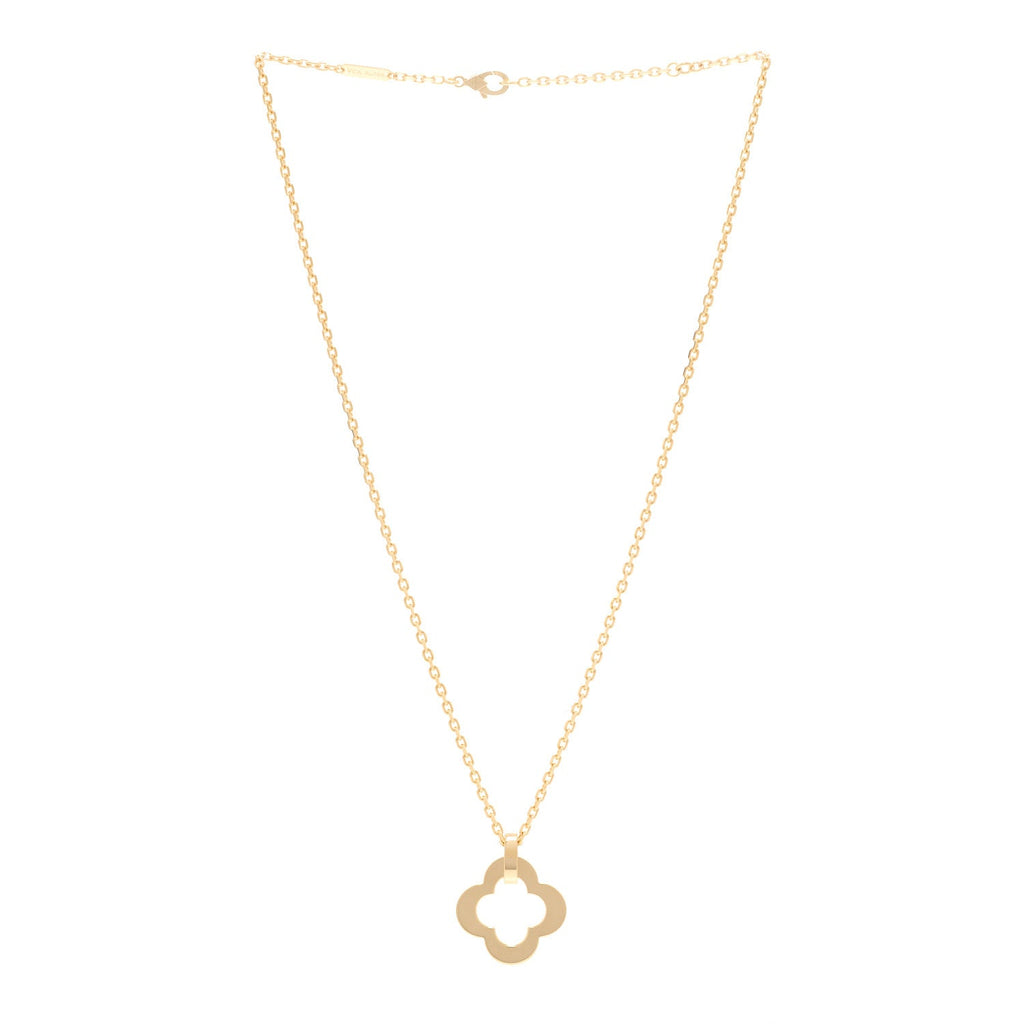 18K Yellow Gold Byzantine Alhambra Pendant Necklace