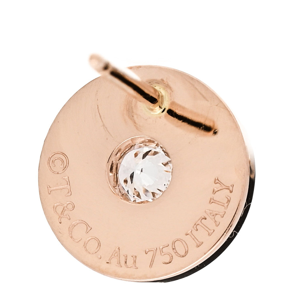 18K Rose Gold Diamond 1837 Circle Earrings