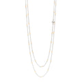 Sterling Silver Freshwater Cultured Pearl Station Long Necklace
