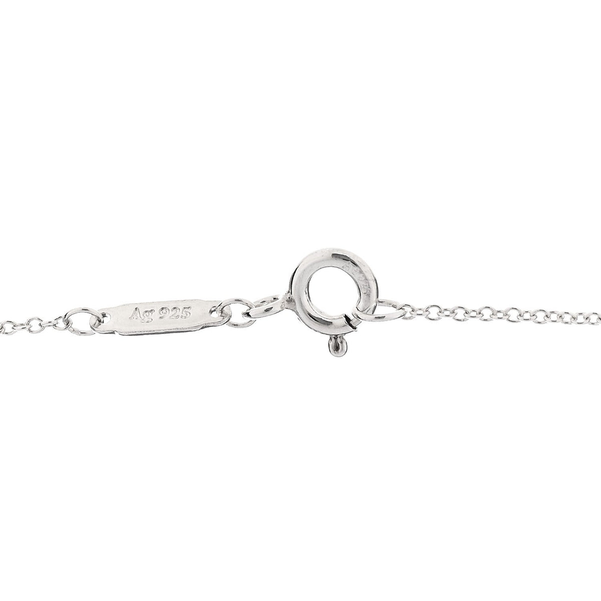 Sterling Silver Enamel Return to Tiffany Double Heart Tag Pendant Necklace Blue
