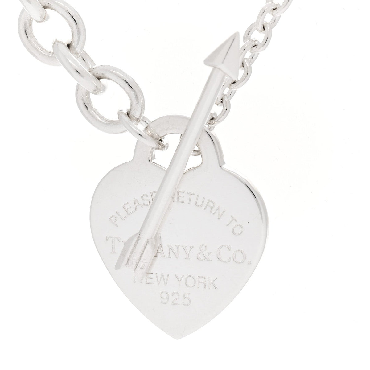 Sterling Silver Return to Tiffany Love Struck Heart Tag Necklace