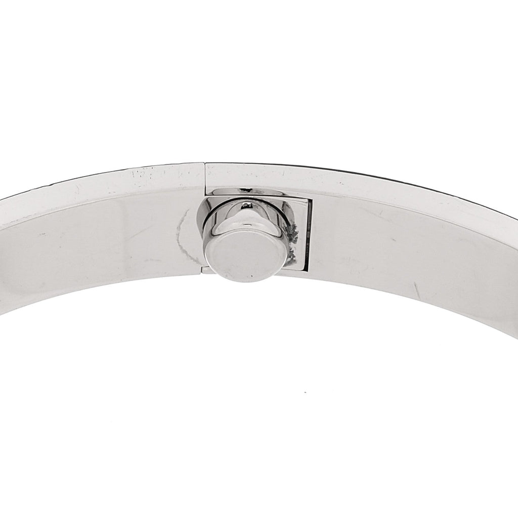 18K White Gold Brushed Finish LOVE Bracelet 18