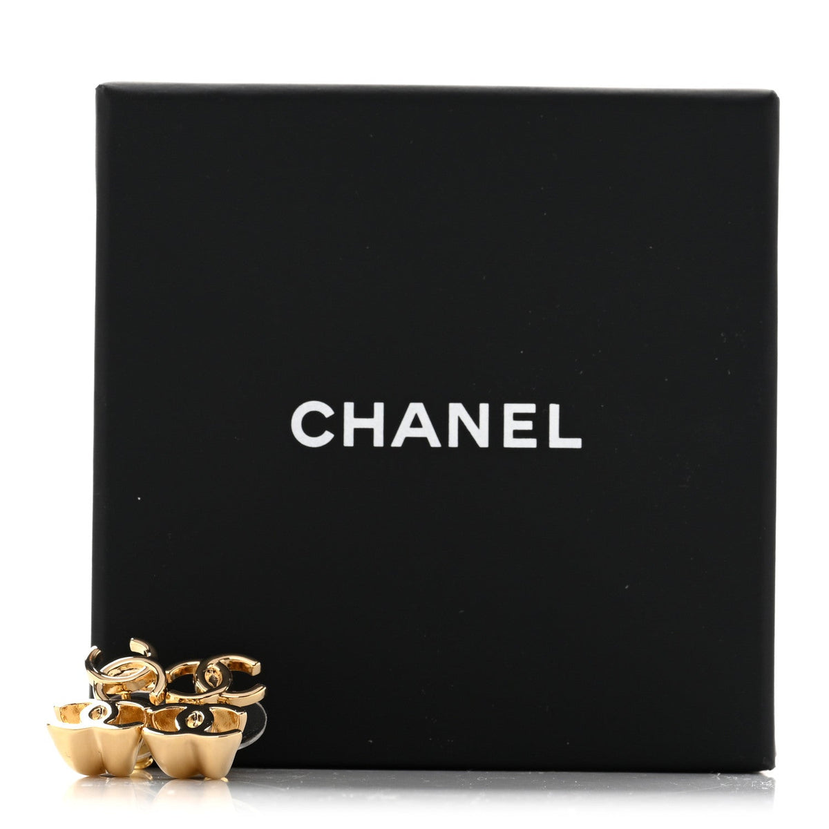 CC Turnlock Drop Earrings Gold