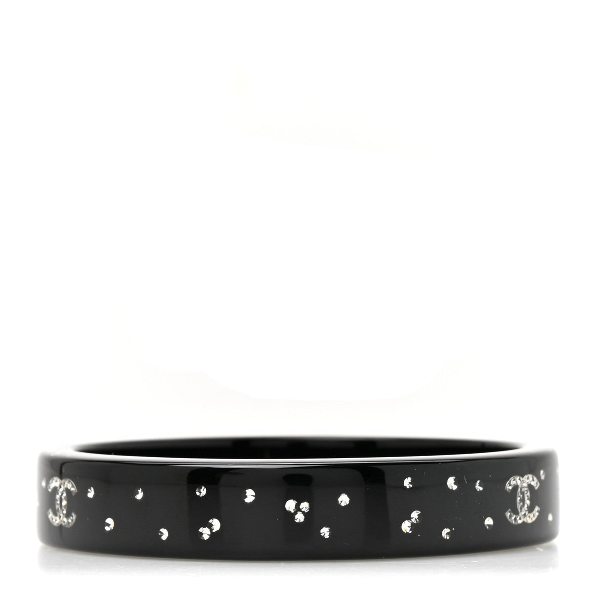 Resin Crystal CC Bangle Black