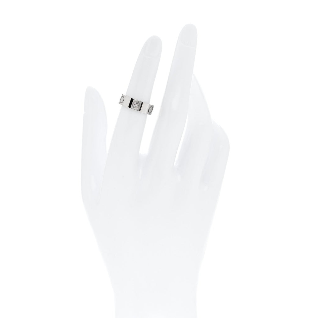 18K White Gold 5.5mm LOVE Ring 49 5