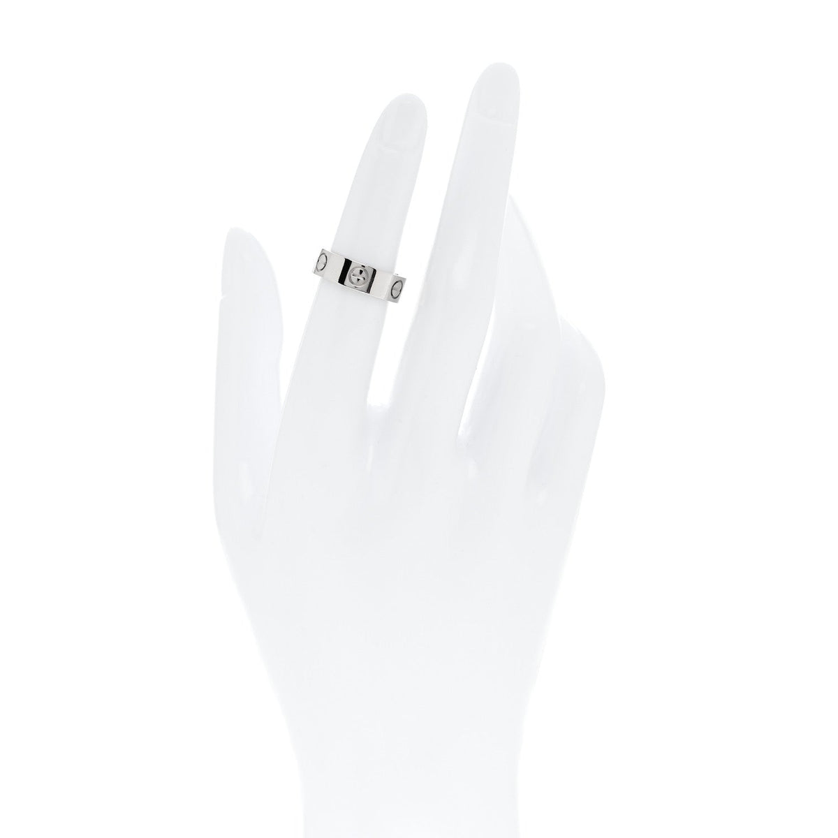 18K White Gold 5.5mm LOVE Ring 49 5
