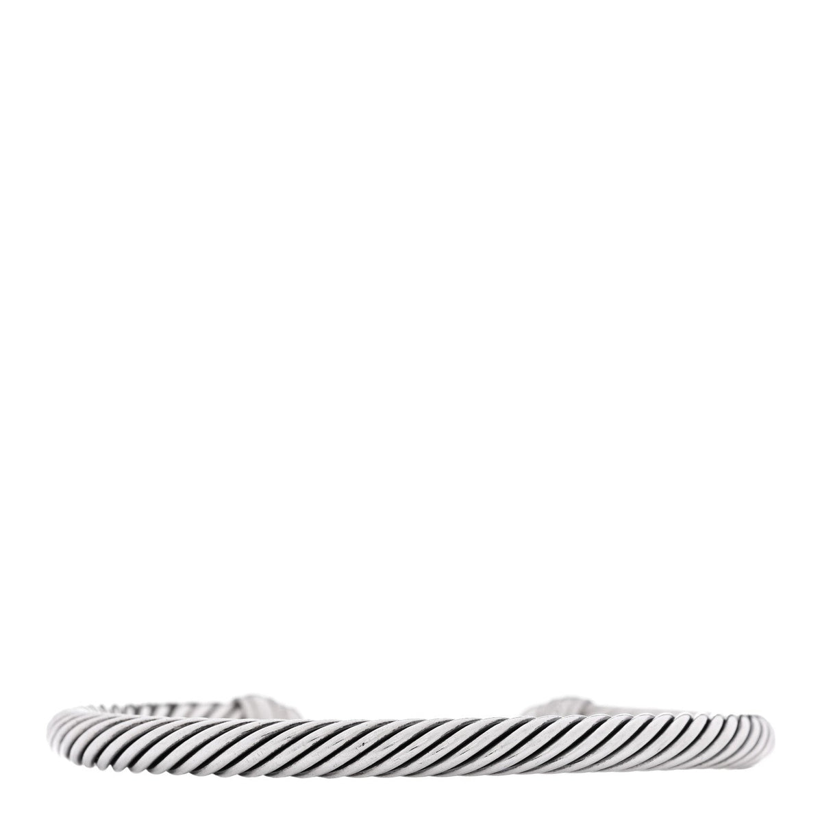 Sterling Silver Pave Diamond 5mm Cable Classics Bracelet