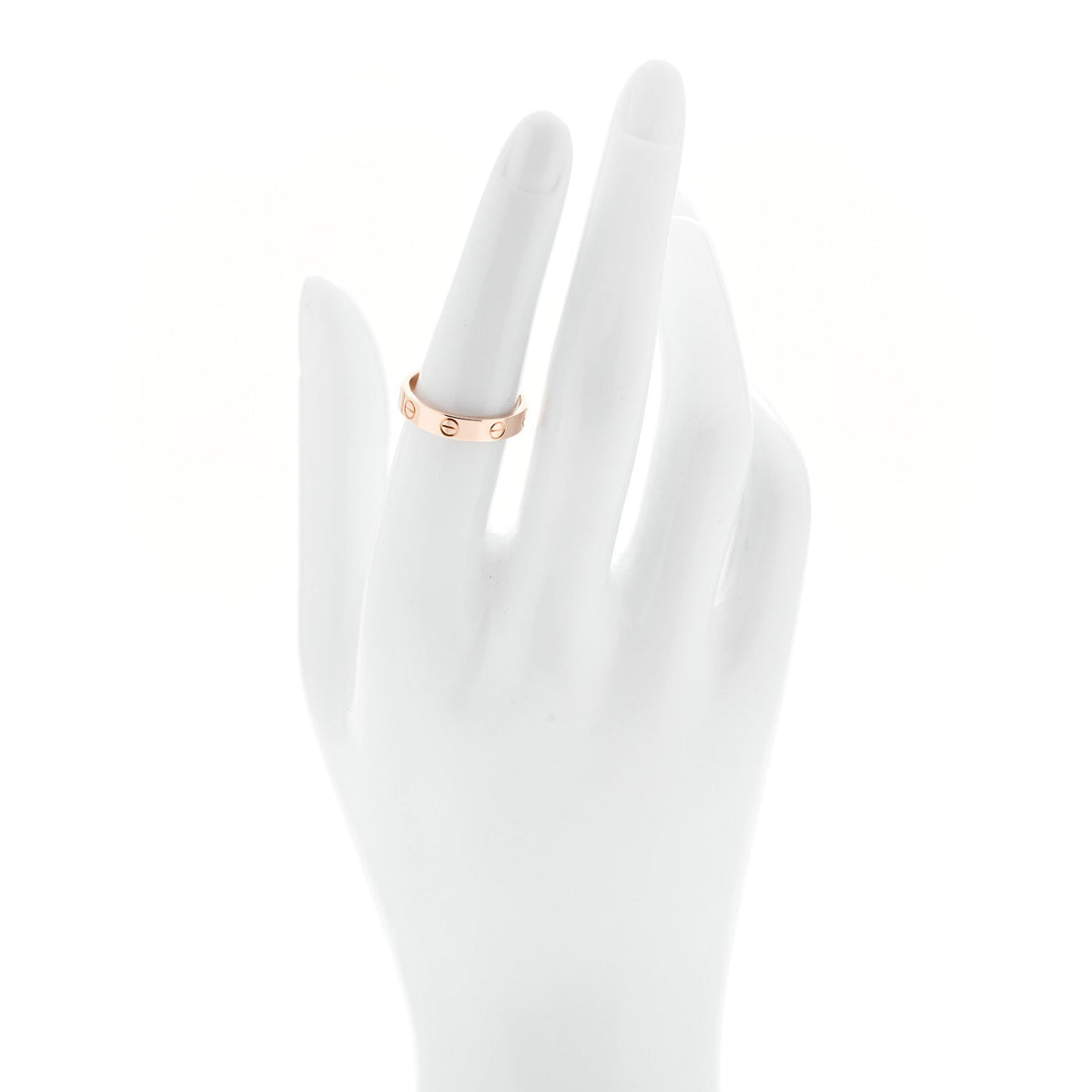 18K Pink Gold 3.5mm LOVE Wedding Band Ring 53 6.5