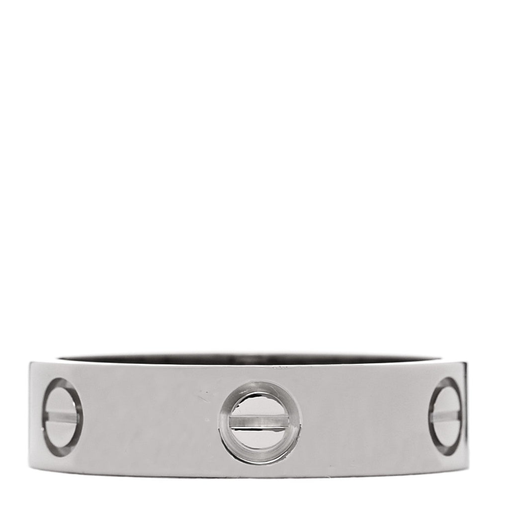 18K White Gold 5.5mm LOVE Ring 62 10