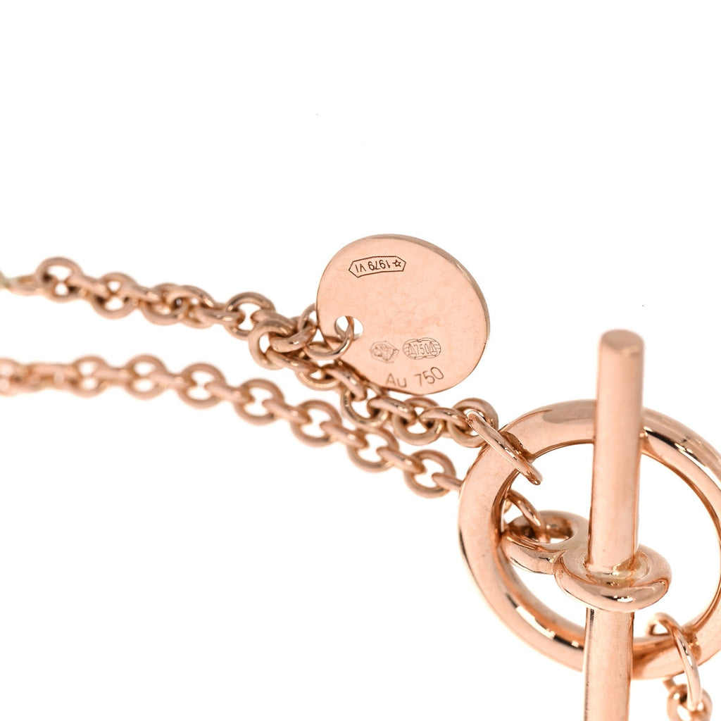 18K Rose Gold Logos Link Toggle Bracelet