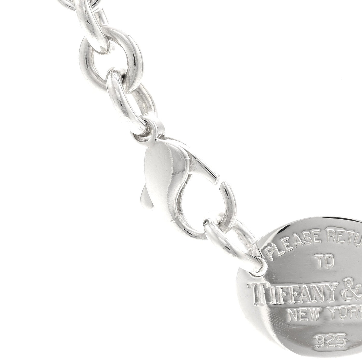 Sterling Silver Return to Tiffany Oval Tag Choker Necklace