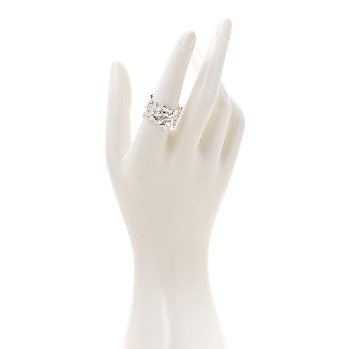 Sterling Silver Wide Paloma Picasso Olive Leaf Band Ring 57 8