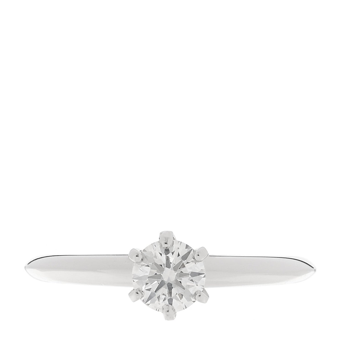 Platinum Diamond .41ct Solitaire Engagement Ring 51 5.75