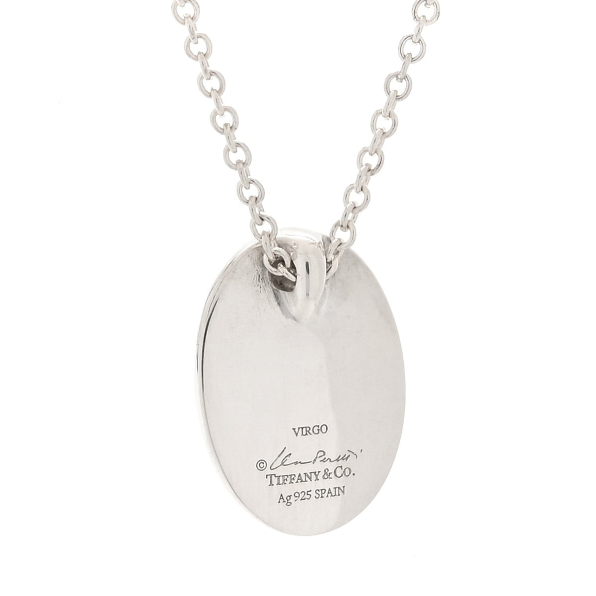 Platinum Elsa Peretti Zodiac Virgo Pendant Necklace