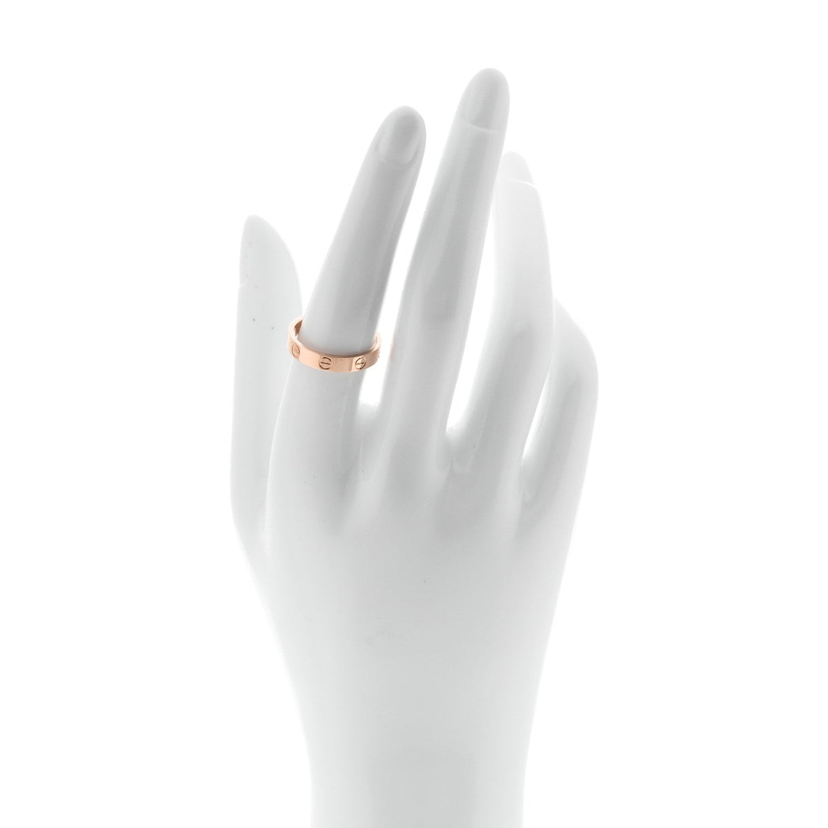 18K Pink Gold 3.5mm LOVE Wedding Band Ring 55 7.25