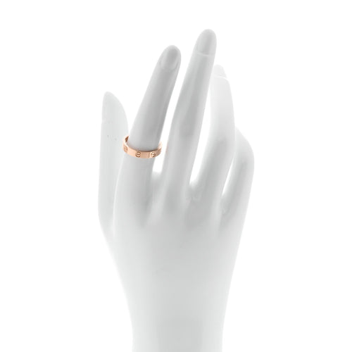 18K Pink Gold 3.5mm LOVE Wedding Band Ring 55 7.25